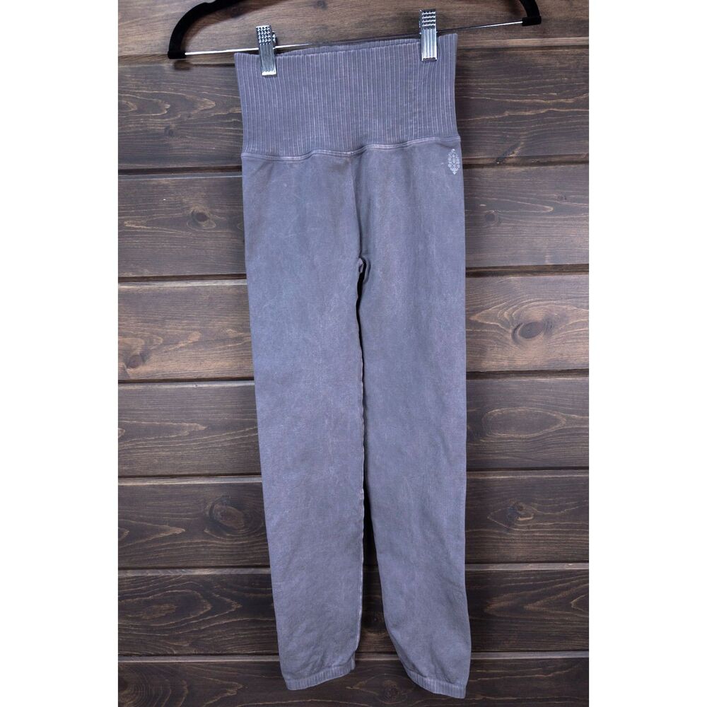 Free People Movement Good Karma High Rise Leggings Washed Grey Womens XS Small